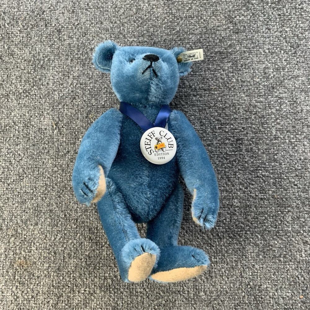 Steiff Club 1994 Teddy Bear 1908 Replica Blue Mohair EAN 420047